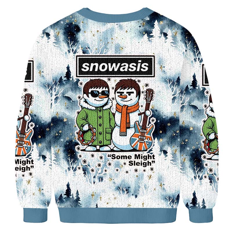 Baddieca Snowasis Some Might Sleigh Christmas Ugly Sweatshirt