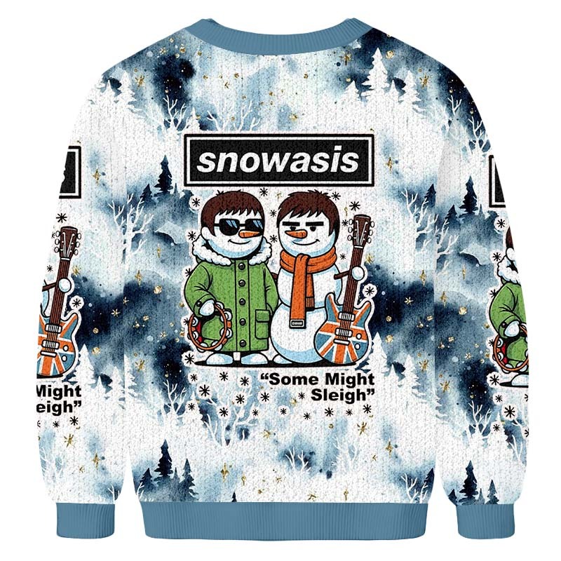 Baddieca Snowasis Some Might Sleigh Christmas Ugly Sweatshirt