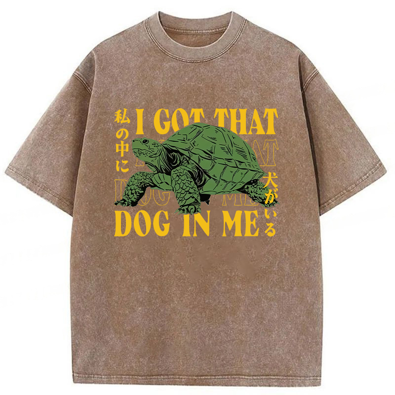 Tokyoviva Japanese Turtle I Got That Dog In Me Washed T-shirt