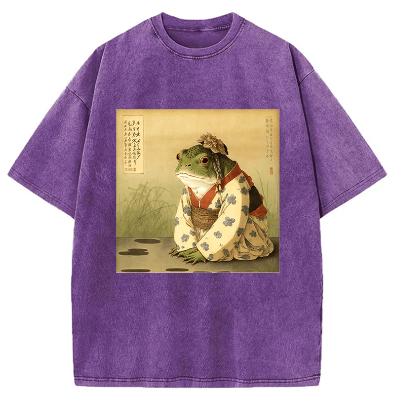 Tokyoviva Japanese Frog Washed T-shirt