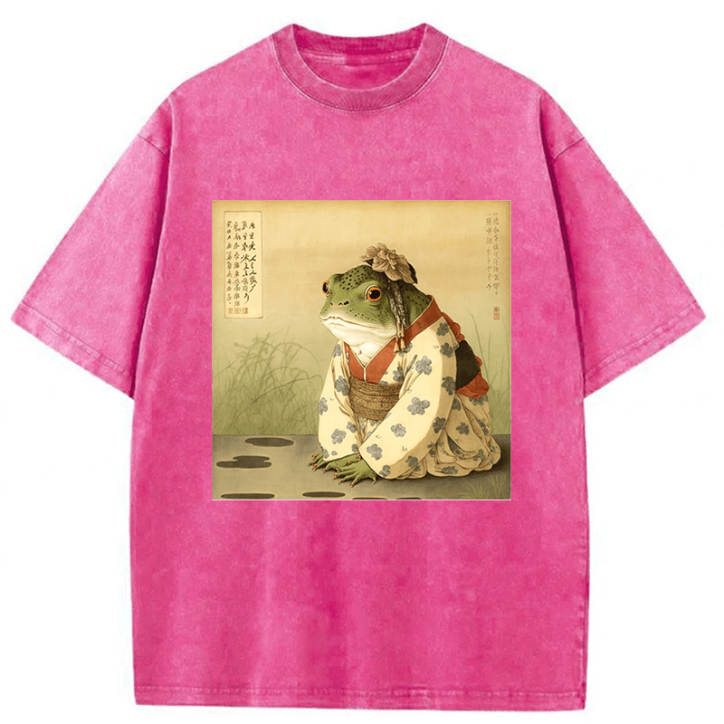 Tokyoviva Japanese Frog Washed T-shirt