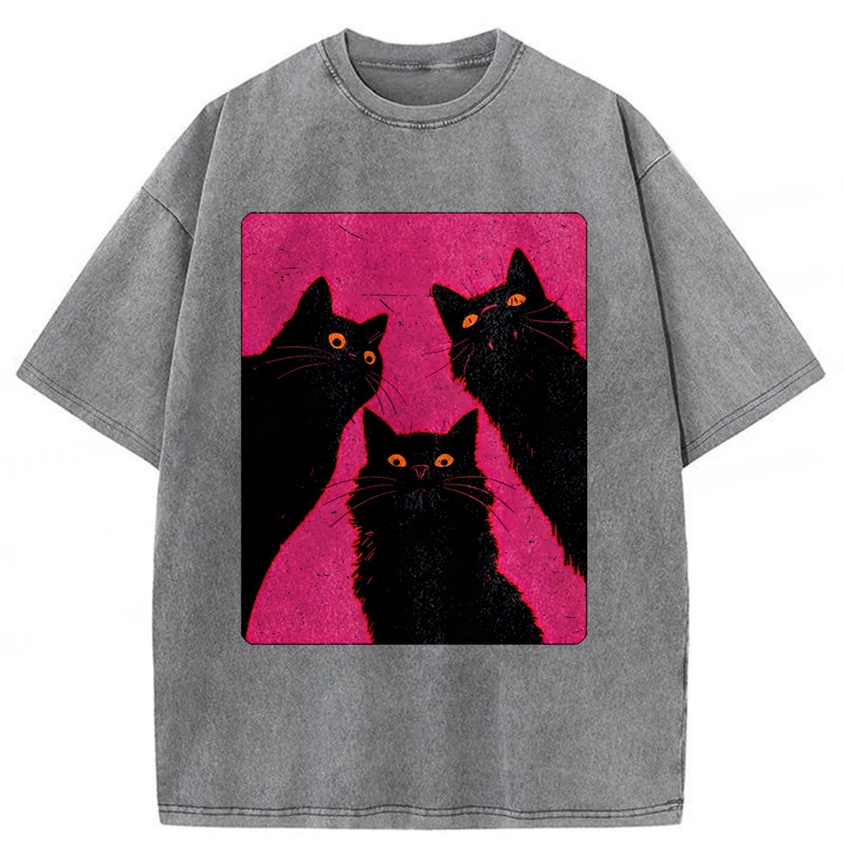 Baddiecat Black Cats It's Time To Wake Up Washed T-shirt