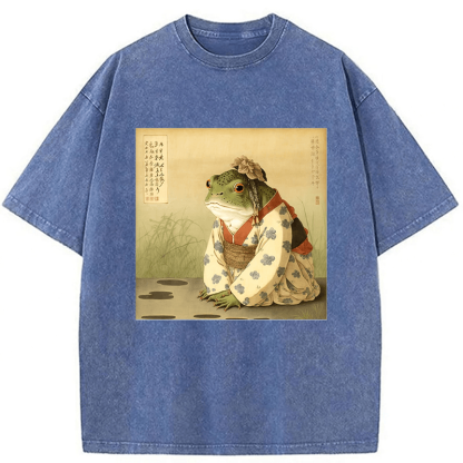 Tokyoviva Japanese Frog Washed T-shirt