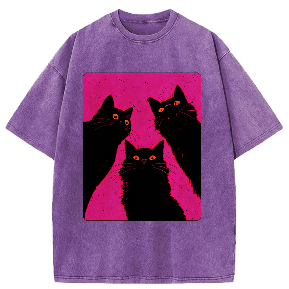 Baddiecat Black Cats It's Time To Wake Up Washed T-shirt