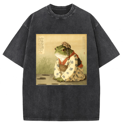 Tokyoviva Japanese Frog Washed T-shirt