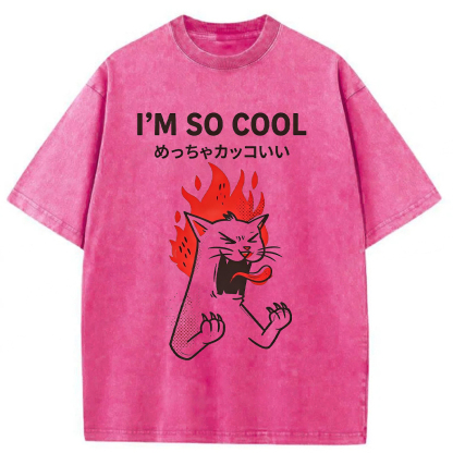 Tokyoviva Calm Cat Washed T-Shirt