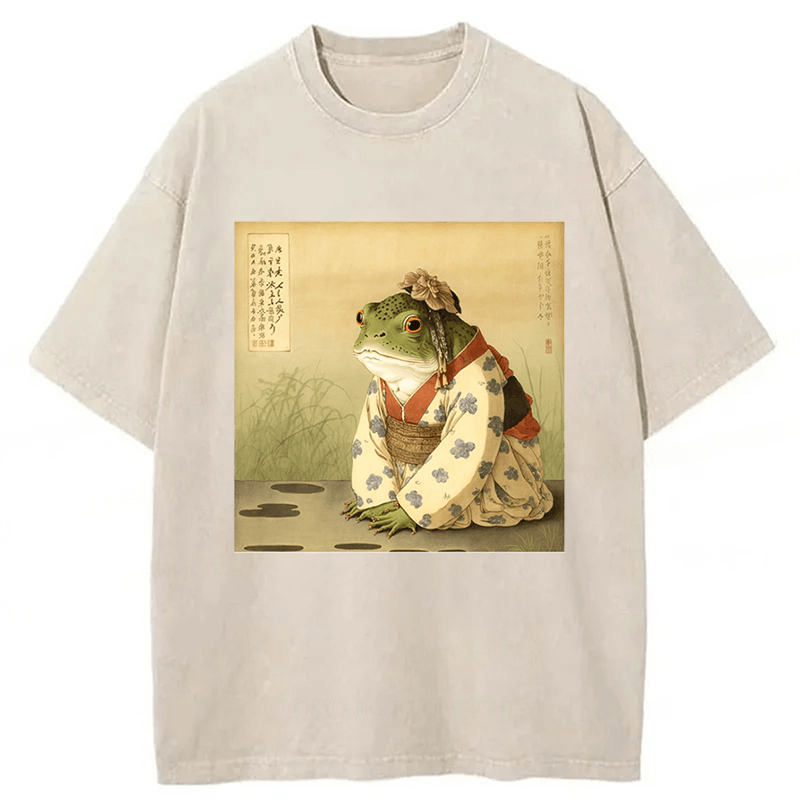 Tokyoviva Japanese Frog Washed T-shirt