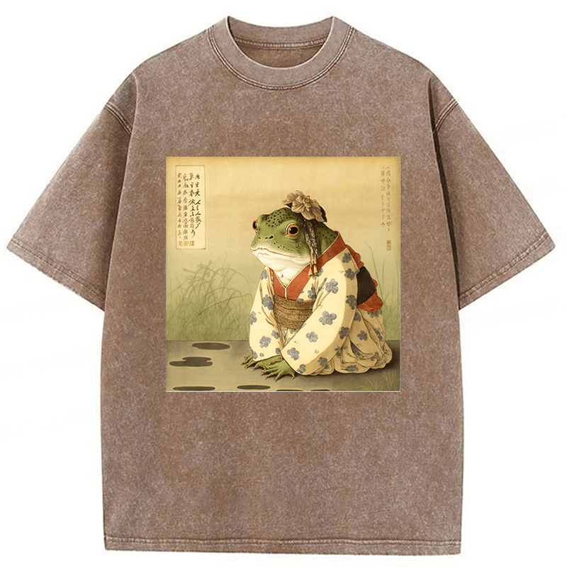 Tokyoviva Japanese Frog Washed T-shirt
