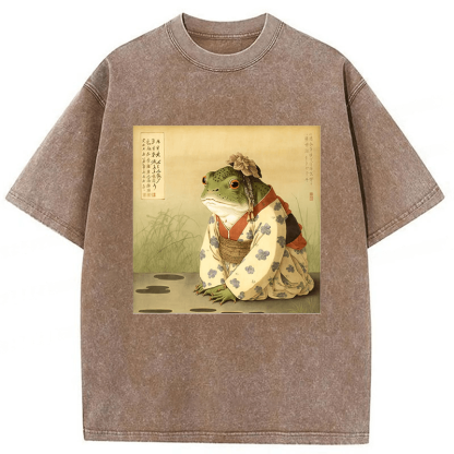 Tokyoviva Japanese Frog Washed T-shirt
