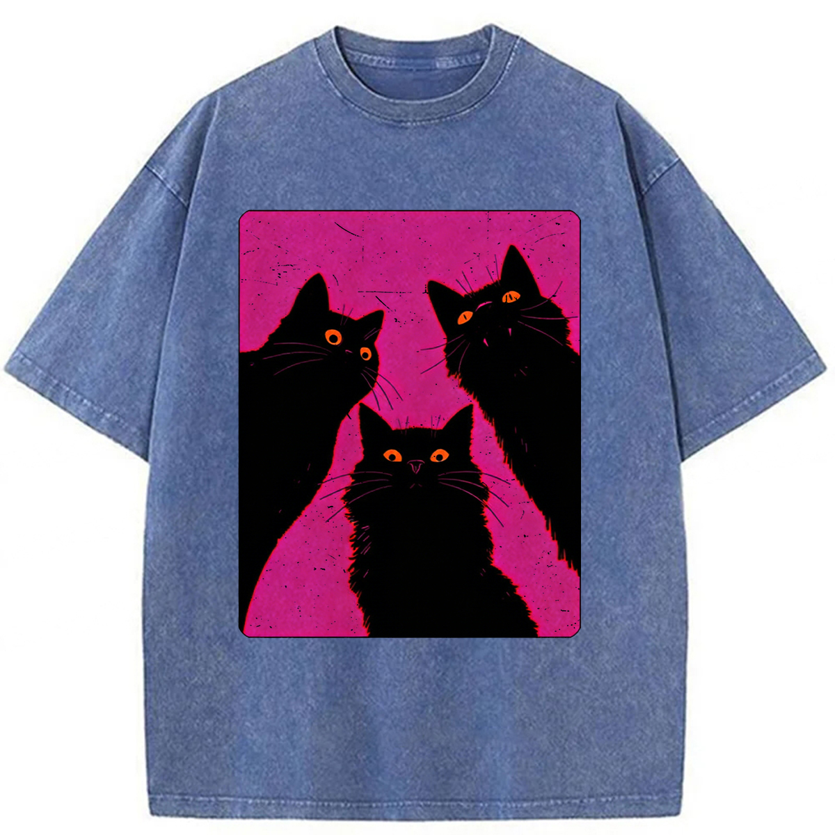 Baddiecat Black Cats It's Time To Wake Up Washed T-shirt