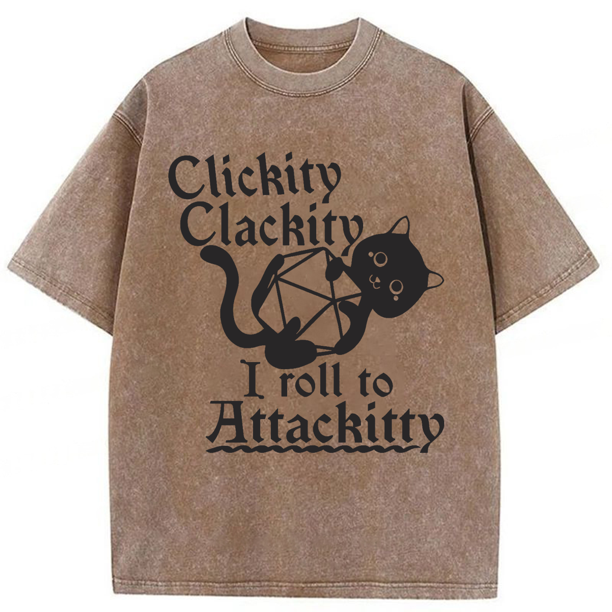 Tokyoviva Clickity Clackity I Roll To Attackitty Washed T-shirt