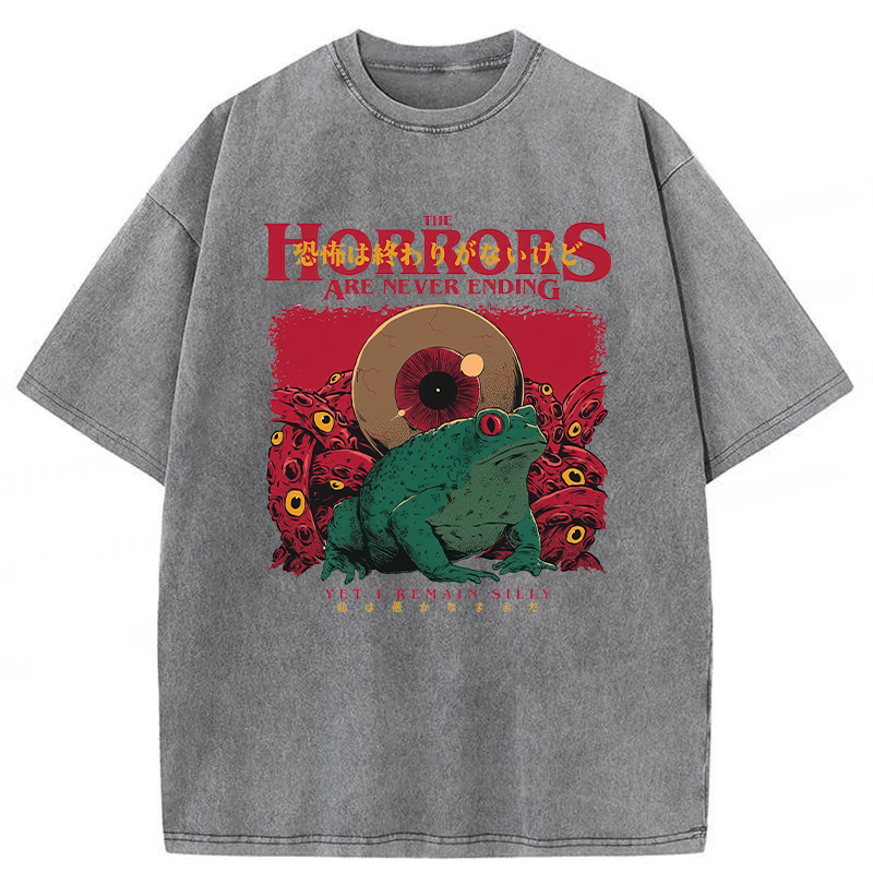 Tokyoviva Japanese Horrors Are Never Ending Frog Washed T-shirt