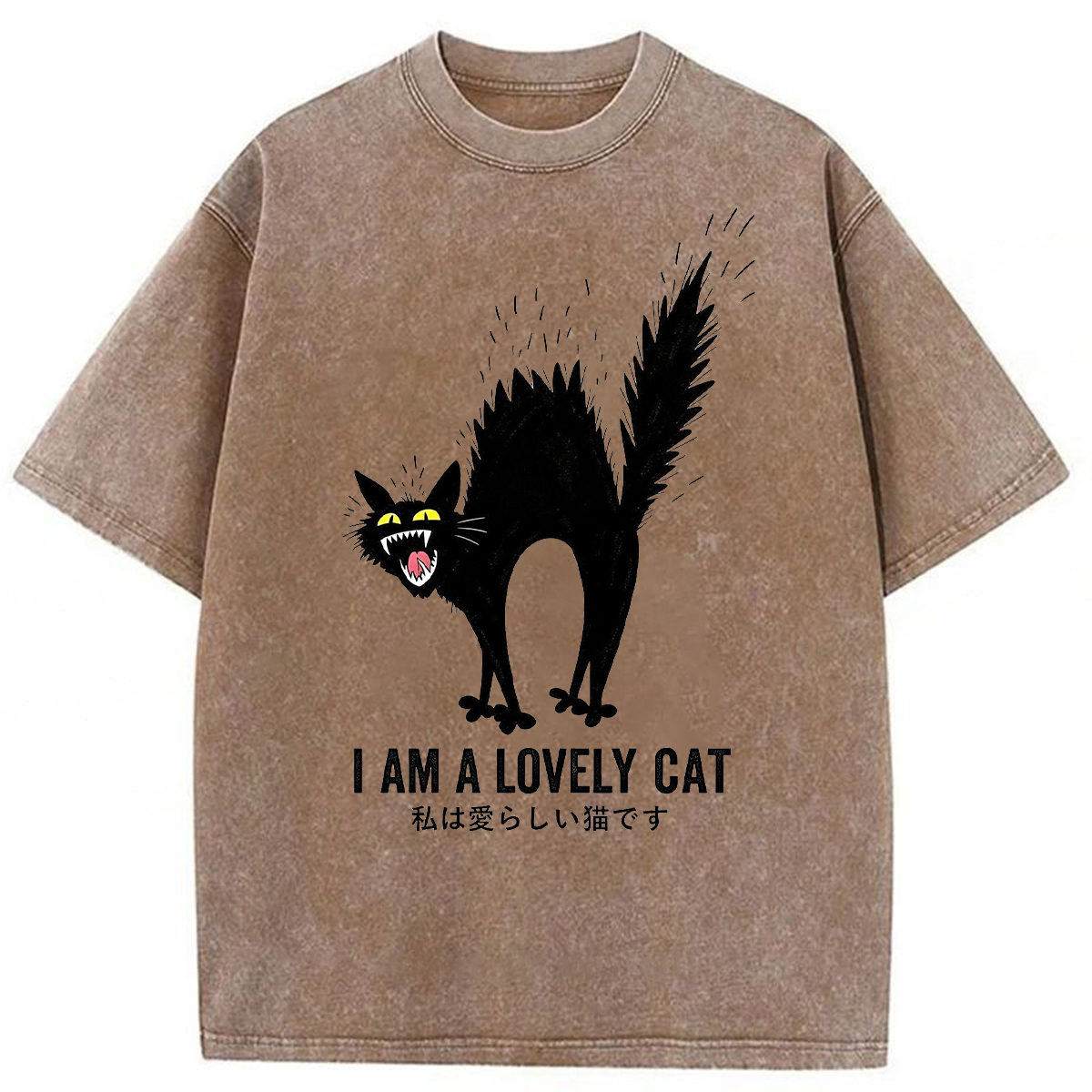 Tokyoviva I Am A Lovely Cat Washed T-Shirt