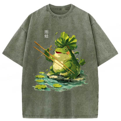 Tokyoviva Tree Frog Washed T-shirt