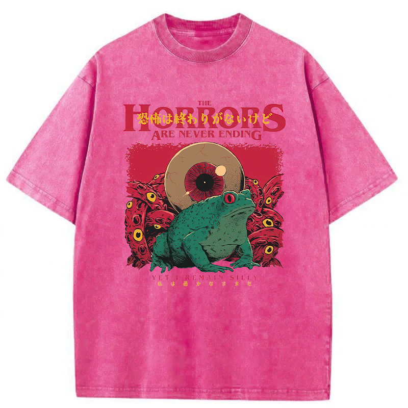 Tokyoviva Japanese Horrors Are Never Ending Frog Washed T-shirt