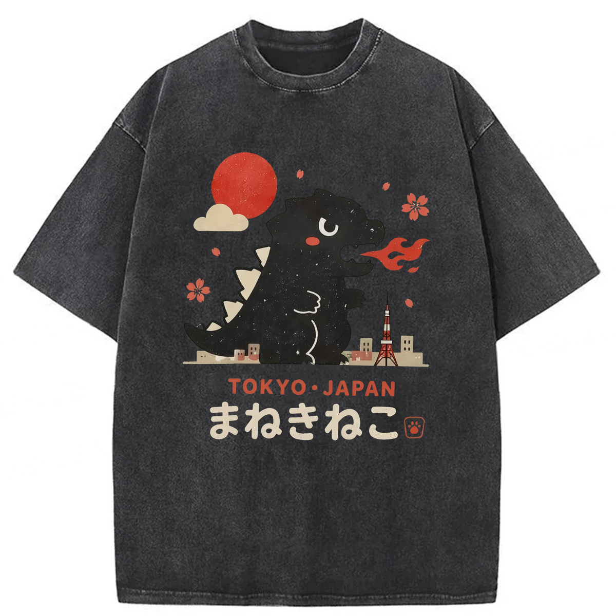 Tokyoviva Tokyo Kaiju Cat Washed T-shirt