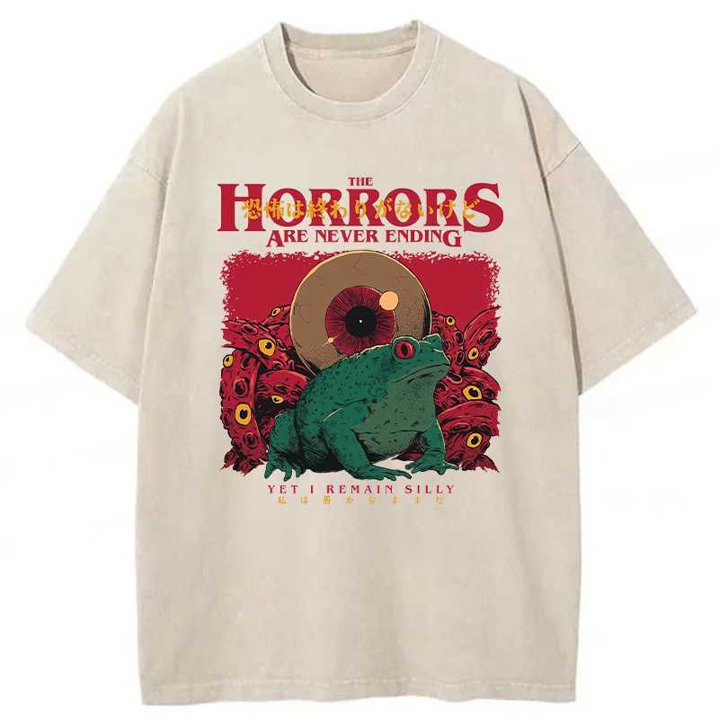 Tokyoviva Japanese Horrors Are Never Ending Frog Washed T-shirt