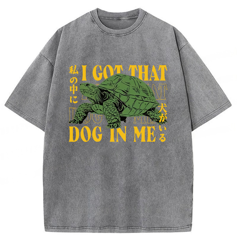 Tokyoviva Japanese Turtle I Got That Dog In Me Washed T-shirt