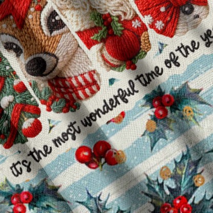 Baddieca Christmas Embroidery Ugly Sweatshirt