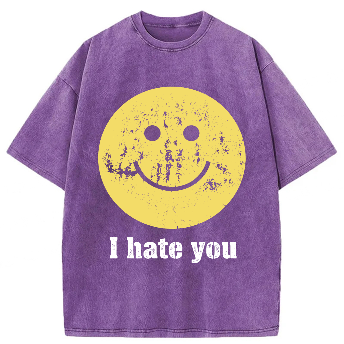 Tokyoviva I Hate You Smiling Face Washed T-shirt