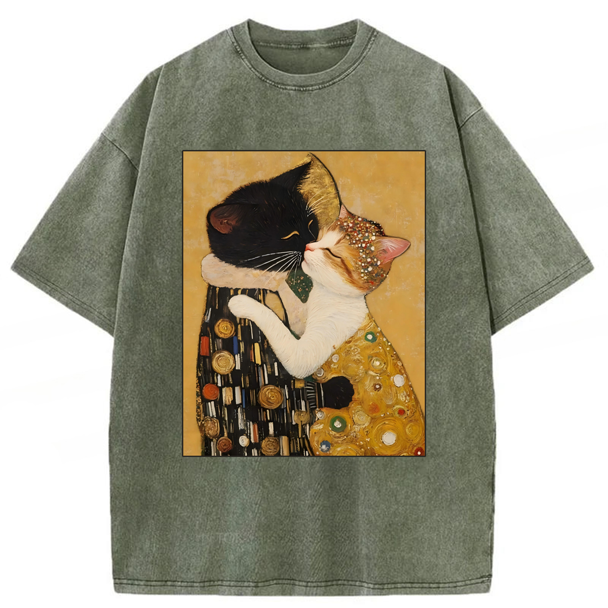 Tokyoviva Cats Hug Washed T-shirt