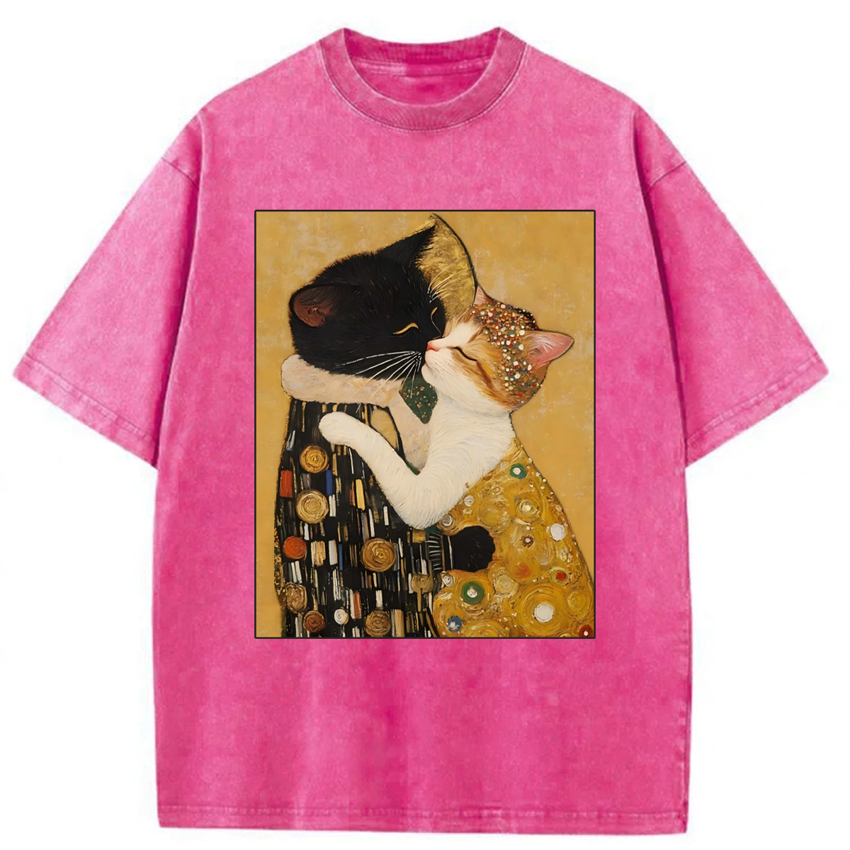 Tokyoviva Cats Hug Washed T-shirt
