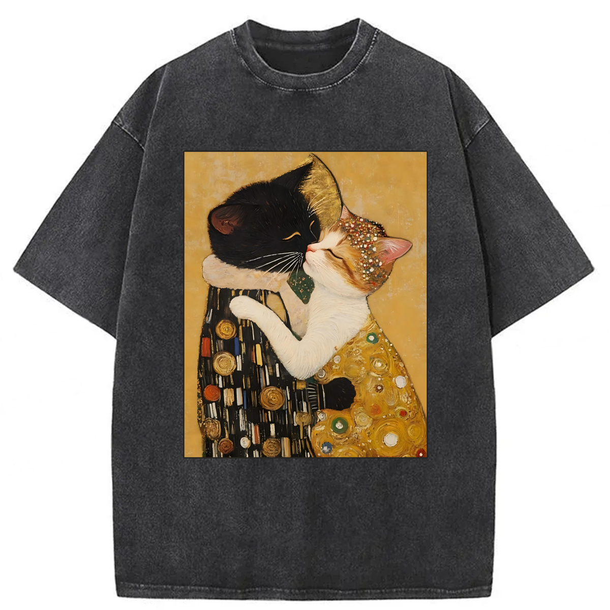 Tokyoviva Cats Hug Washed T-shirt