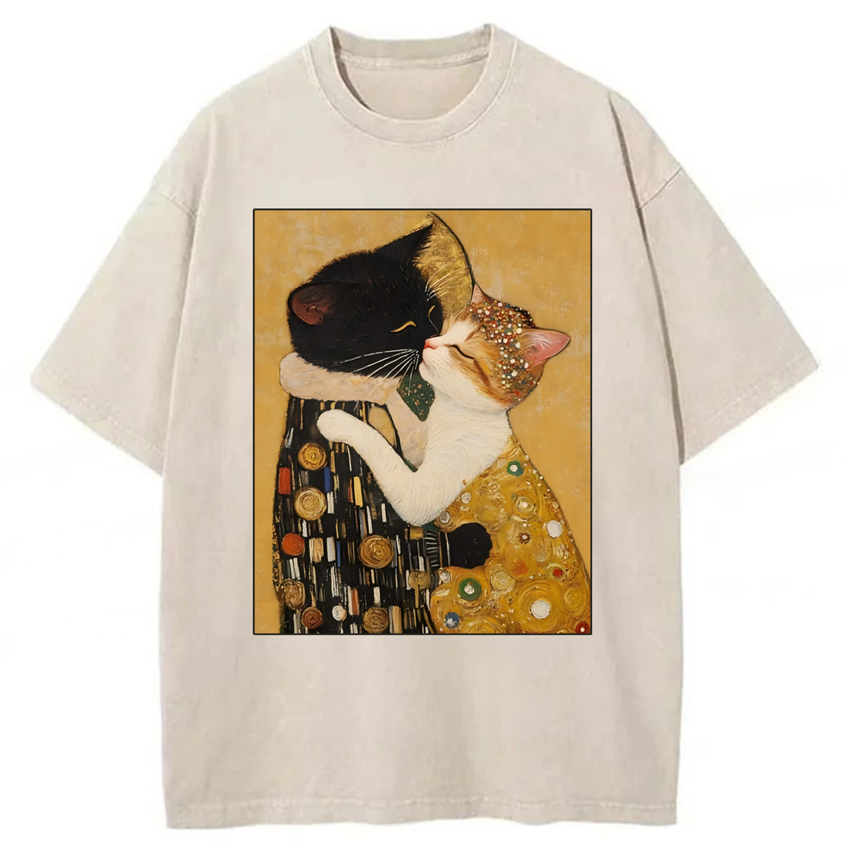Tokyoviva Cats Hug Washed T-shirt