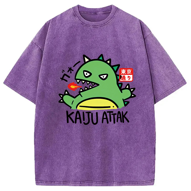 Kaiju Attack Washed T-Shirt