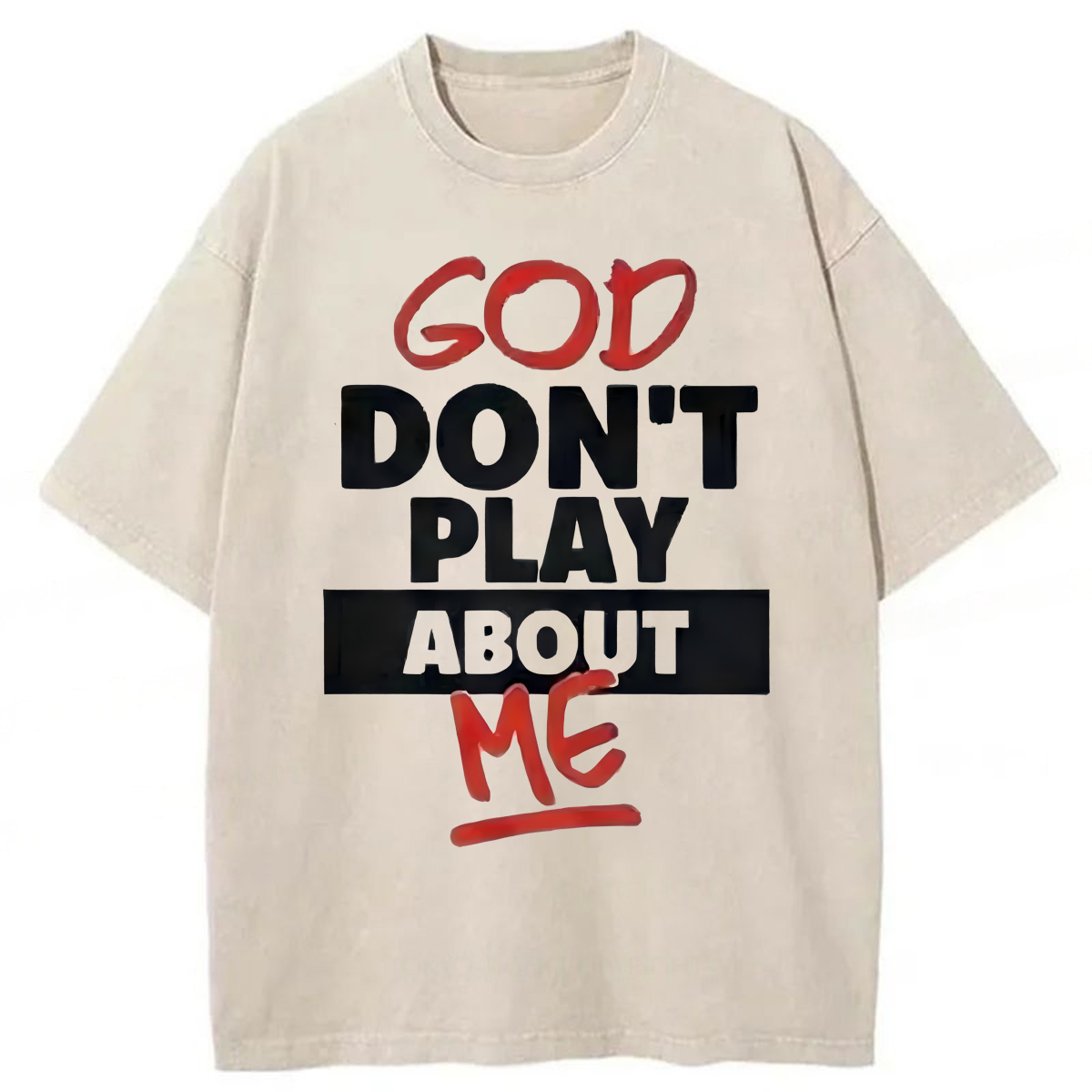 Tokyoviva God Don't Play About Me Washed T-shirt