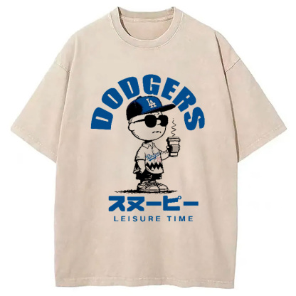 Dodger Snoopy Vintage Japanese Washed T-Shirt
