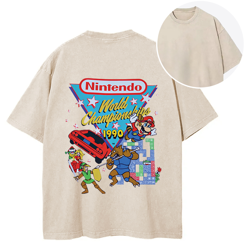 Nintendo 1990 World Championships Back Washed T-Shirt