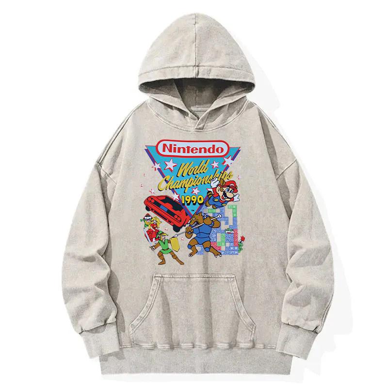 Nintendo 1990 World Championships Washed Hoodie