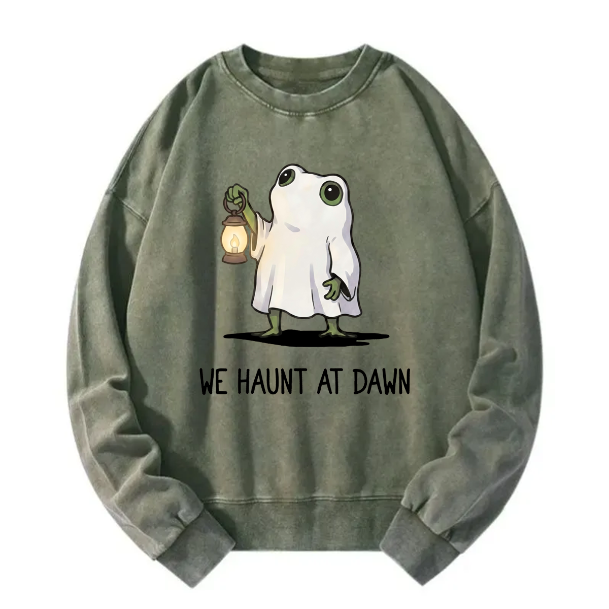 Tokyoviva We Haunt At Dawn Halloween Washed Sweatshirt