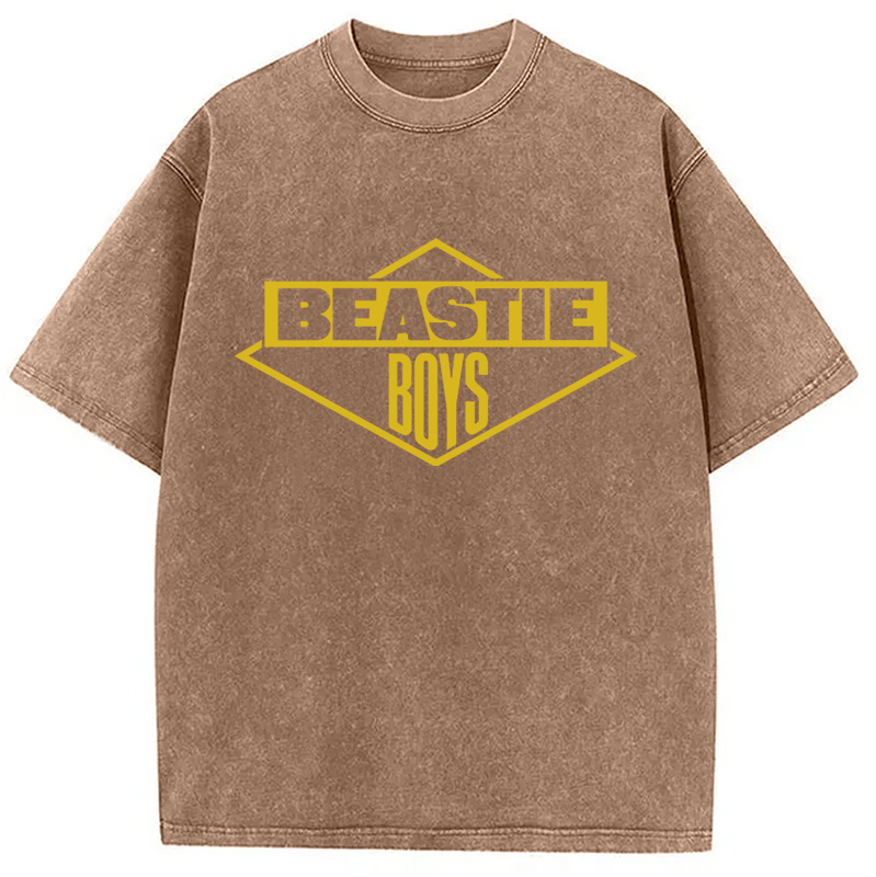 Vintage Black Logo Beastie Boys Hiphop Washed T-Shirt