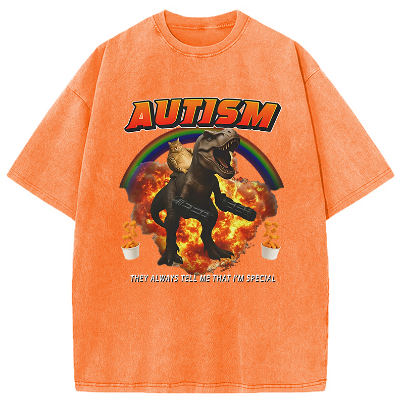 Funny Autism Washed T-Shirt