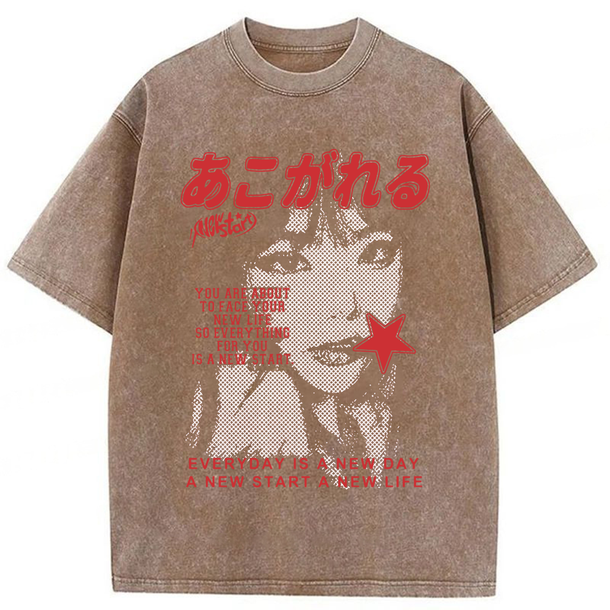 Tokyoviva A New Start To Life Washed T-shirt