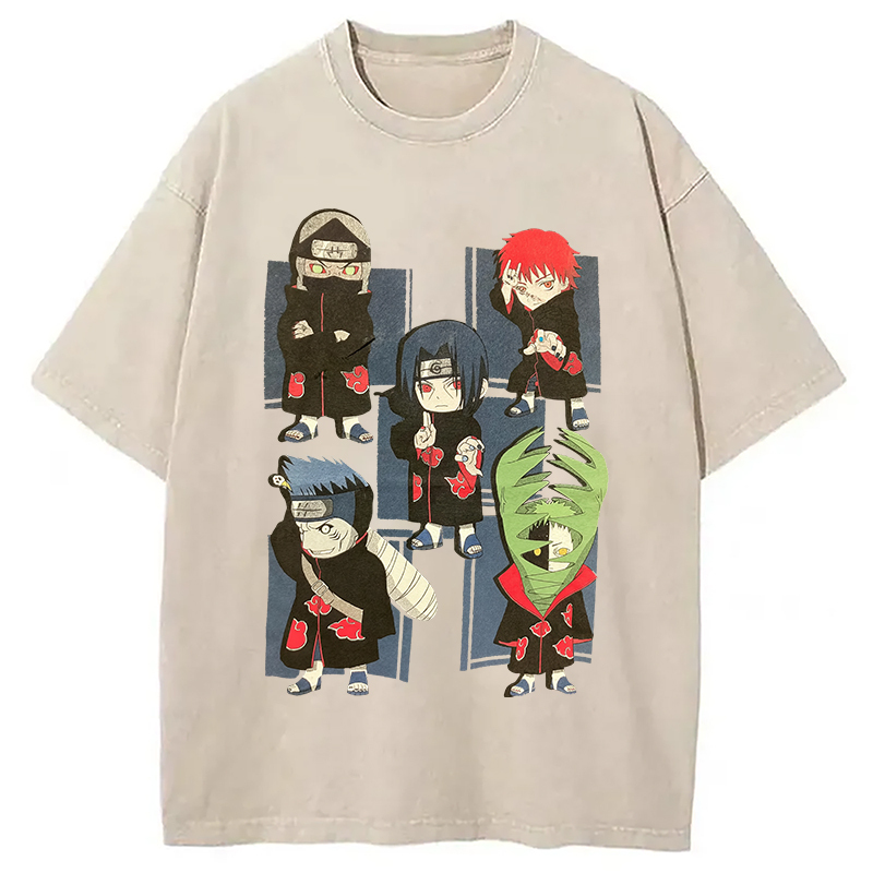 Japanese Anime Chibi Washed T-Shirt