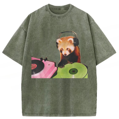 Tokyoviva Red Panda DJ Washed T-shirt