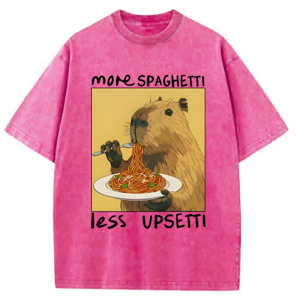 Tokyoviva Capybara Eating Pasta Washed T-shirt