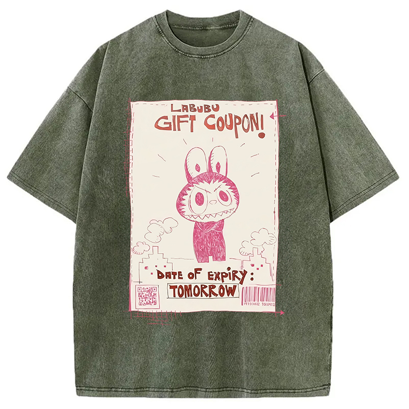 Vintage Labubu Graffiti Washed T-Shirt