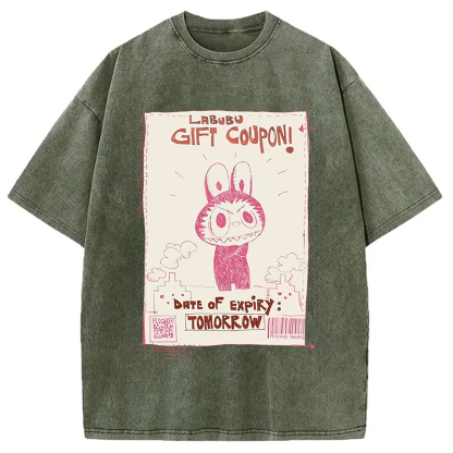 Vintage Labubu Graffiti Washed T-Shirt