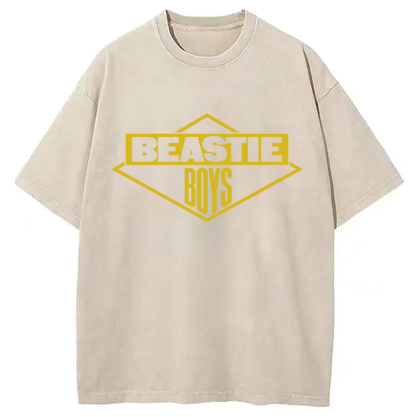 Vintage Black Logo Beastie Boys Hiphop Washed T-Shirt
