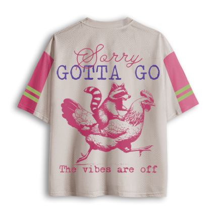 Baddiecat Sorry Gotta Go The Vibes Are Off Mesh Jersey