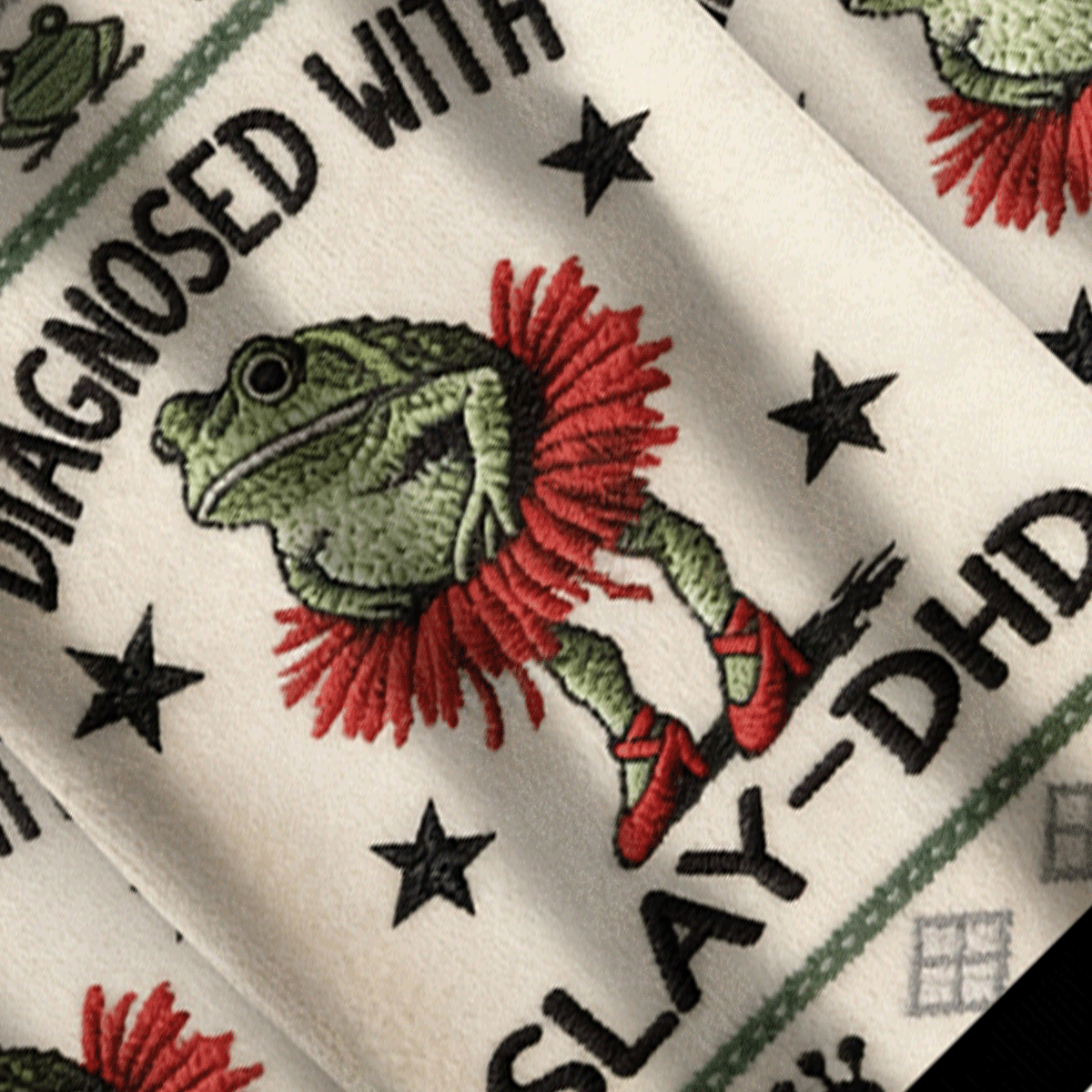 Baddiecat The Frog Diagnosed With Slay-DHD Frog Ugly Sweatshirt