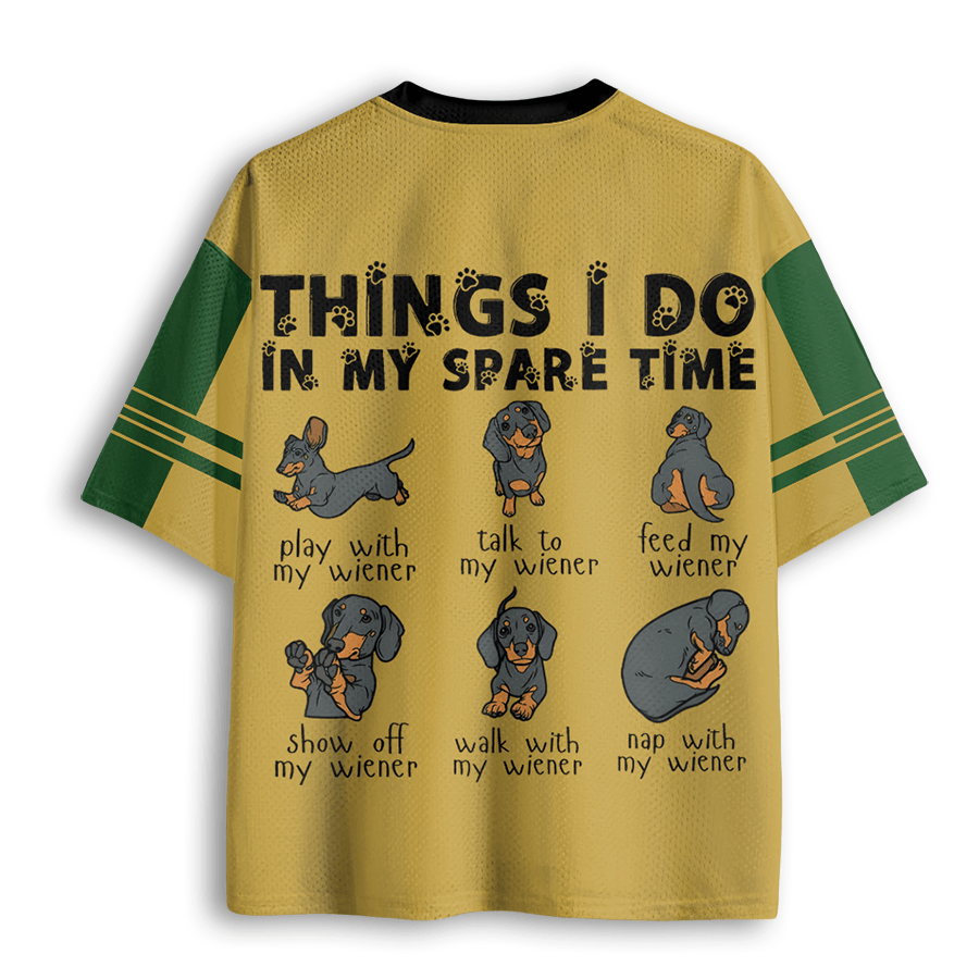 Baddiecat Dachshund Funny Doxie Mesh Jersey