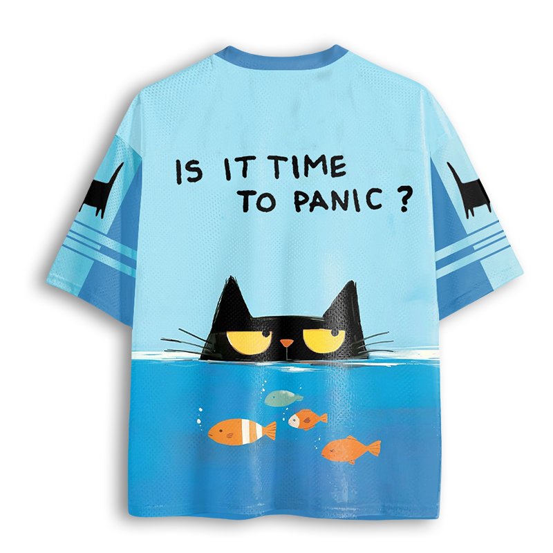Baddiecat Is It Time To Panic Cat Mesh Jersey
