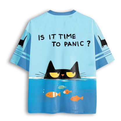 Baddiecat Is It Time To Panic Cat Mesh Jersey