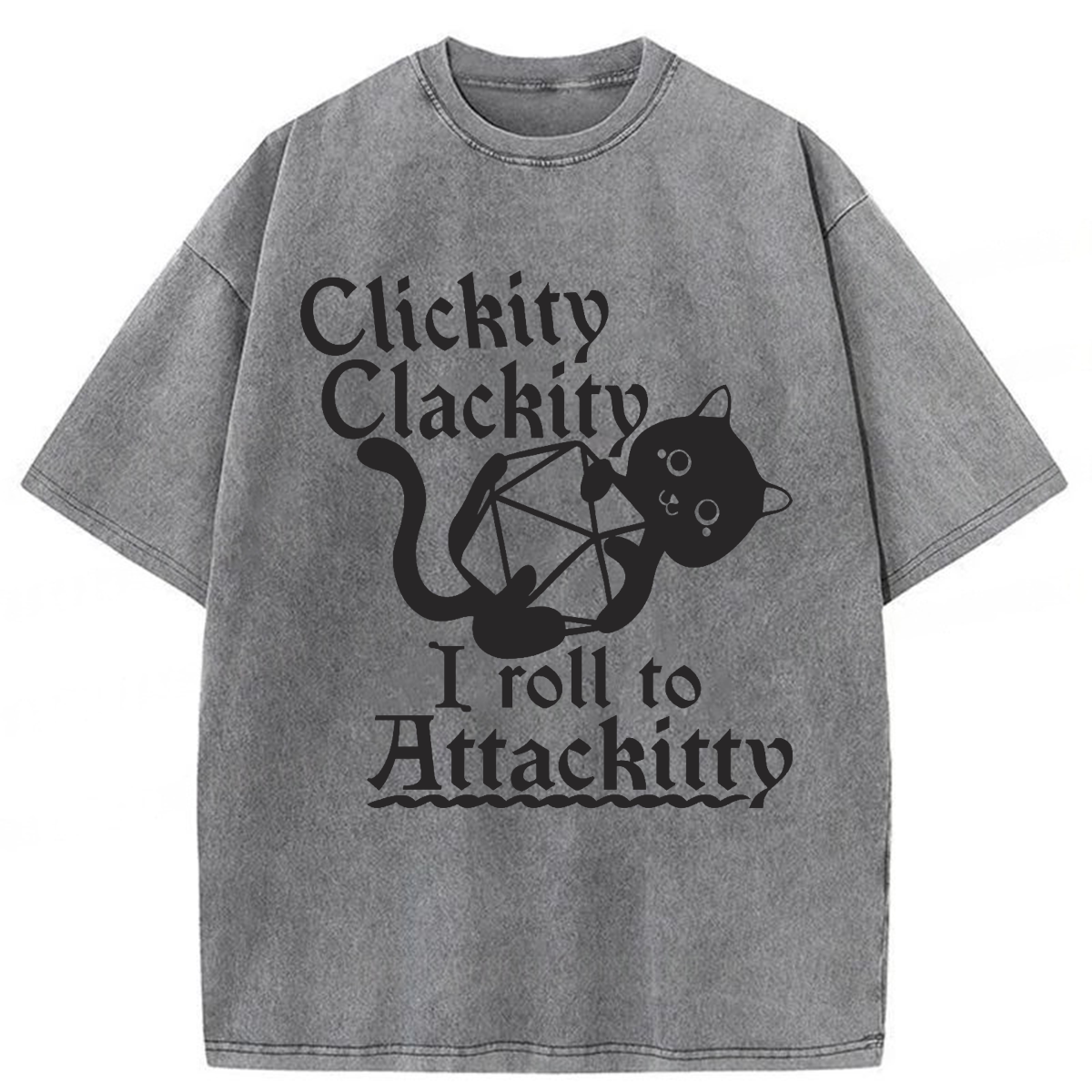 Tokyoviva Clickity Clackity I Roll To Attackitty Washed T-shirt
