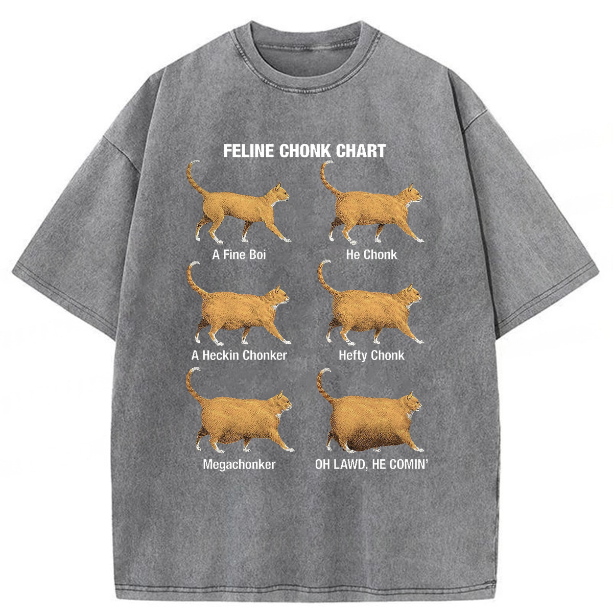 Tokyoviva Chonky Cat Evolution Washed T-shirt